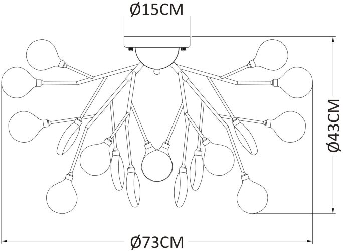 Потолочная люстра Arte Lamp A7274PL-27GO