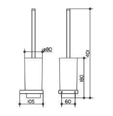 Ёрш для унитаза Keuco Edition 11, хром (11164019000)