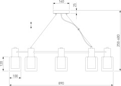 Подвесная люстра Eurosvet 70219/8 черный/античная бронза