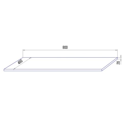 Столешница на тумбу Lotos 80 МДФ, белый глянцевый (CS00091640)
