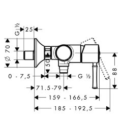 14161000 Talis Classic Смеситель однорычажный, для душа, ВМ, ½’