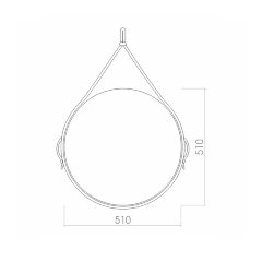 Зеркало AZARIO Капитан D510 коричневая кожа (ФР-00001313)