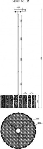 Потолочная люстра iLamp D4688-50 CR