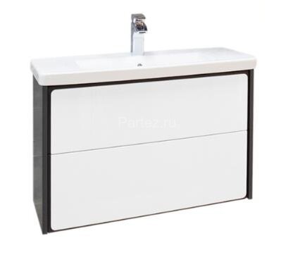 Z_RONDA Модуль д/раковины 700 мм, белый глянец/антрацит (подходит раковина Gap)