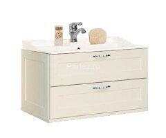 Тумба под раковину AQUATON Леон 80 подвесная, дуб белый (1A186301LBPS0)