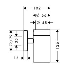 Стаканчик для зубных щеток Hansgrohe PuraVida, керамический, с держателем, хром (41504000)