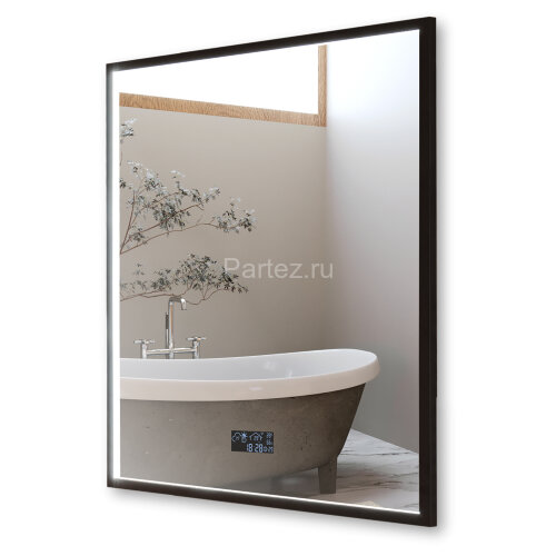 Зеркало AZARIO Эдисон - МЕТЕО 600х800 бесконтактный сенсор, погодный модуль (LED-00002807)