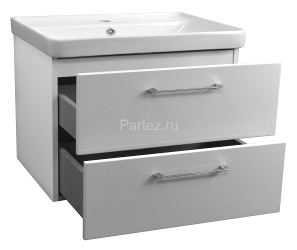 Комплект тумба Azario Ника 80 810х470х560 подвесная с раковиной Monte tx 80 белый матовый (CS0008014