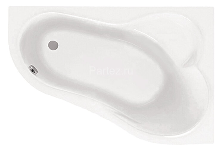 Ванна акриловая Santek Ибица асимметричная 160х100 правосторонняя белая