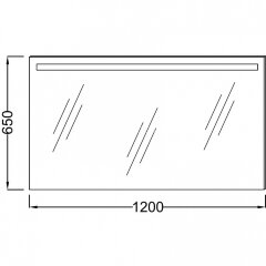 Зеркало Jacob Delafon Parallel 1200х650 с подсветкой, подогревом и ИК-выключателем (EB1418RU-NF)
