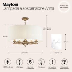 Подвесной светильник Maytoni H007PL-05G