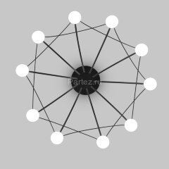 Потолочная люстра Eurosvet 90035/10  LED черный