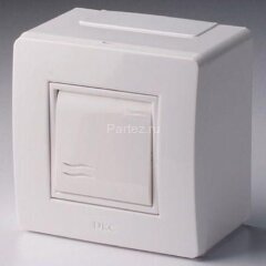 Вилка электрич. с заземл. 16А 220В бел. Makel 10002