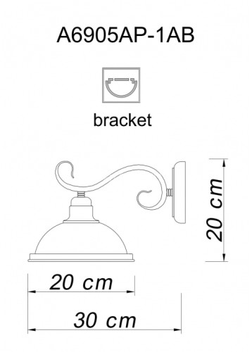 Бра Arte Lamp A6905AP-1AB