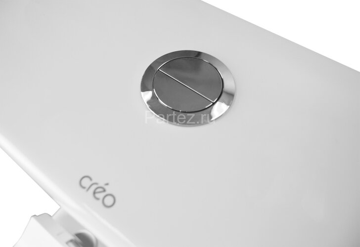 Унитаз-моноблок Creo Ceramique ONE 358х720х760 безободковый, в комплекте с быстросъемным сиденьем ми