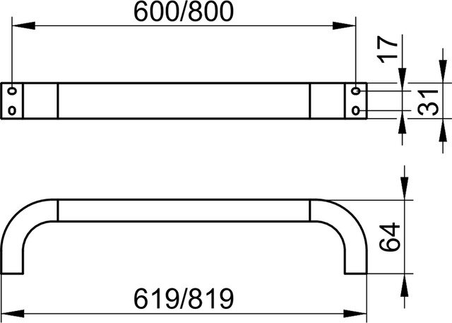 Полотенцедержатель Keuco Edition 300, 60 см, хром (30001010600)