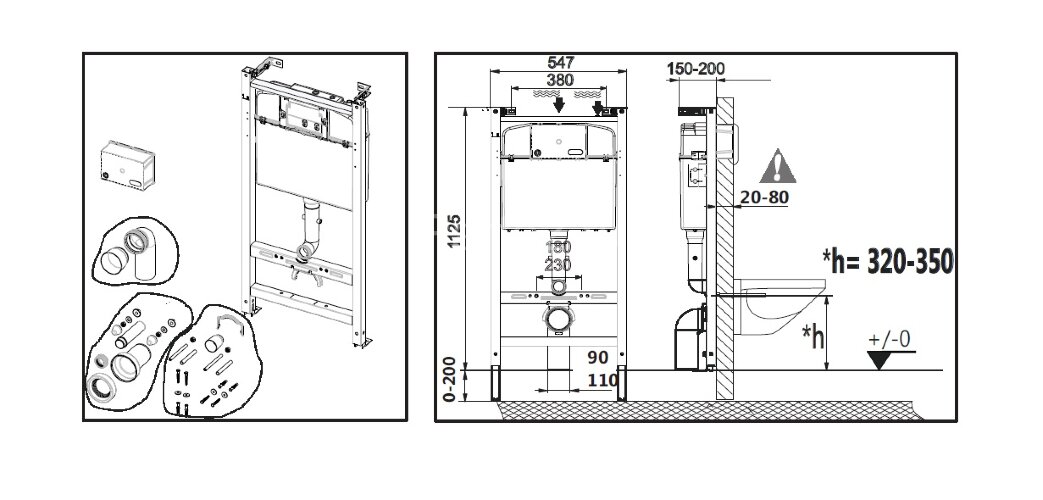 ПЭК: Roca Dama Senso (подвесной унитаз + сиденье микролифт + инсталляция + кнопка смыва)