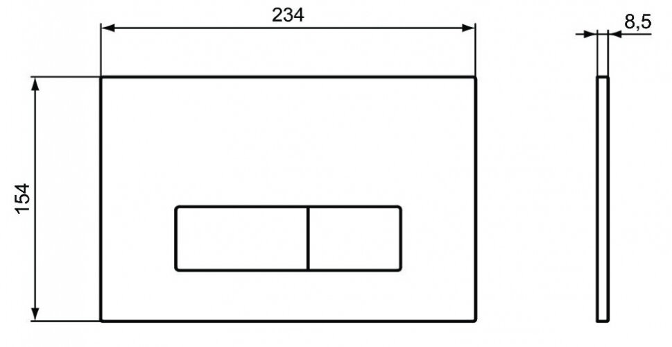 Механическая панель смыва Ideal Standard Oleas M2 SmartFlush, хром (R0122AA)
