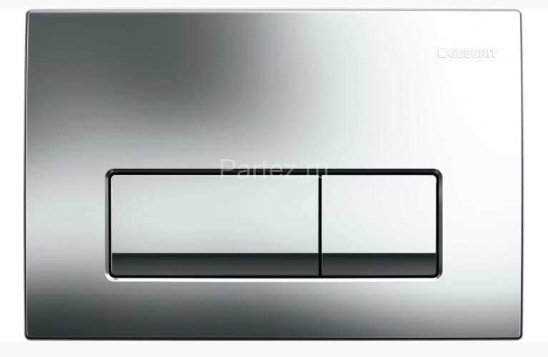 Кнопка смыва Geberit Delta50 двойной смыв, пластик, глянцевый хром (115.119.21.1)