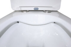 Унитаз-моноблок AZARIO MORANO 680x370х830 напольный, безободковый, в комплекте с сиденьем дюропласт