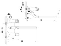 Смеситель для ванны Lemark Lotus LM2751C