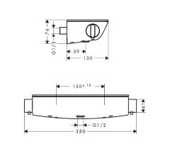 13161400 Ecostat Select Термостат для душа Ecostat Select, ВМ, ½' белый хром