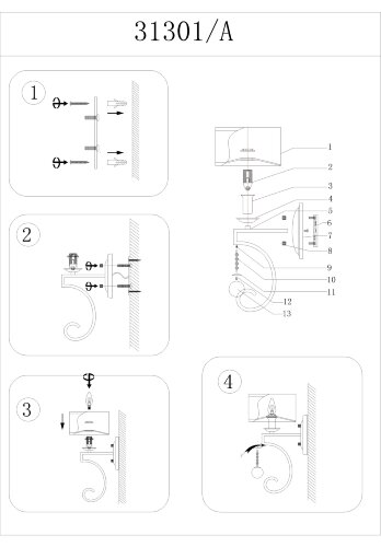 Бра Newport 31301/A