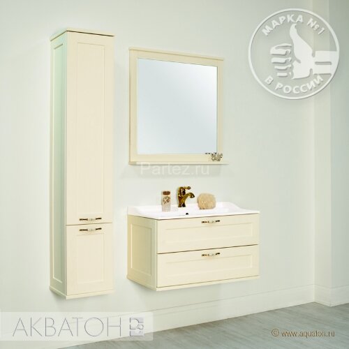 Зеркало AQUATON Леон 80 Дуб бежевый (1A186402LBPR0)