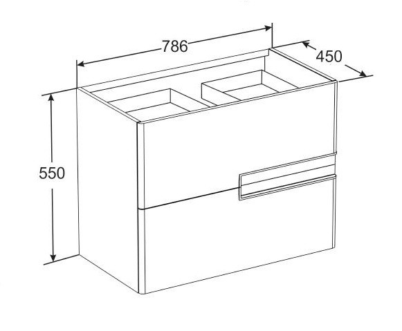 VICTORIA NORD Модуль д/раковины 800 мм, Ice Edition