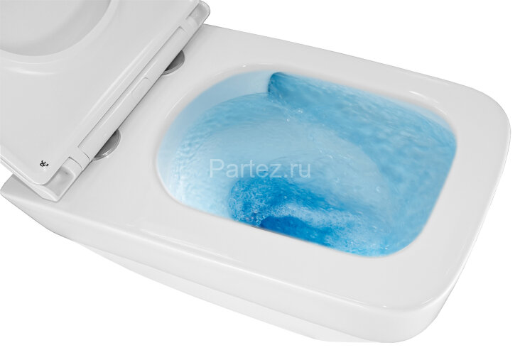 Унитаз подвесной Azario MONEO 530х365х370 безободковый, слив "Торнадо", в комплекте с быстросъемным 