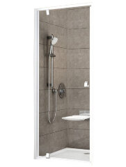 Душевая дверь Ravak Pivot распашная 81.1х190, толщина полотна 6мм универсальная, цвет профиля белый