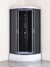 Душевая кабина Loranto 100х100х215 поддон 25 см черный кирпичный узор, серое стекло 4мм профиль черный (CS-6610-25GB 100)