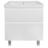 Комплект тумба Azario Мила 60Н 610х480х850 напольная, с раковиной Monte 60, белый матовый (CS0008583