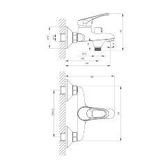 Смеситель Rossinka B35-30 для ванны