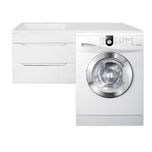 Комплект тумба Loranto Палермо 120/2 подвесная, под стиральную машинку (60), с раковиной Изабелла 12