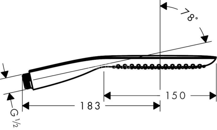 28568400 PuraVida Ручной душ-"палочка" 150 1jet EcoSmart 9 л/мин, белый/хром