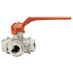 Кран шаровой 3-х ходовой 1" в-в-в рыч. ITAP