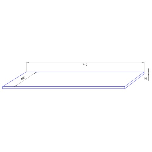 Столешница Azario Ника 70 710х490х160 белый глянцевый (CS00091939)