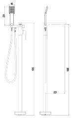 Смеситель Lemark Unit LM4544C для ванны, напольный