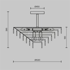 Потолочная люстра Maytoni MOD130CL-11G