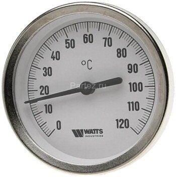 Термометр биметаллический F+R801 OR 100mm 0-120°C G1/2 75mm	