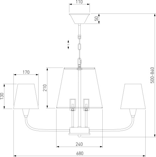 Подвесная люстра Eurosvet 60153/8 латунь