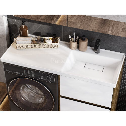 Тумба под раковину Aquaton Лондри 60 без фасада, дуб рустикальный (1A266901LHDR0)