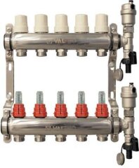 Коллекторная группа НЕРЖ. с расходомерами 1"х3х3/4"EK VALTEC