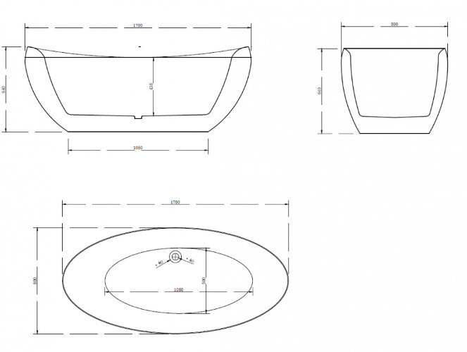 Акриловая ванна ABBER AB9236