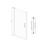 Душевая дверь Azario Alberta распашная 80х190, толщина полотна 6мм универсальная, цвет профиля серебро