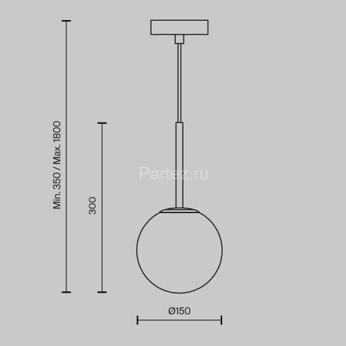 Подвесной светильник Maytoni MOD321PL-01G1