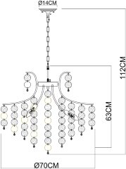 Подвесная люстра Arte Lamp A4089LM-8AB