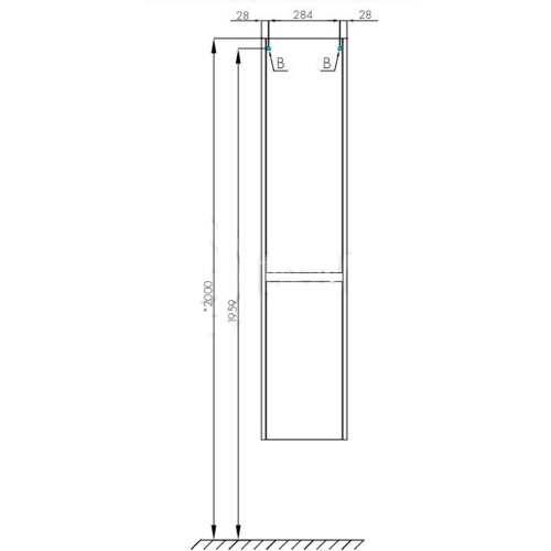 Пенал подвесной AQUATON НОРТОН правый, белый (1A249403NT01R)