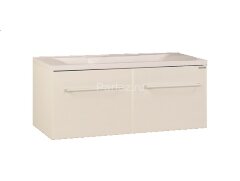 Тумба под раковину AQUATON Мадрид 100 М подвесная, 2 ящика, белая (1A128001MA010)